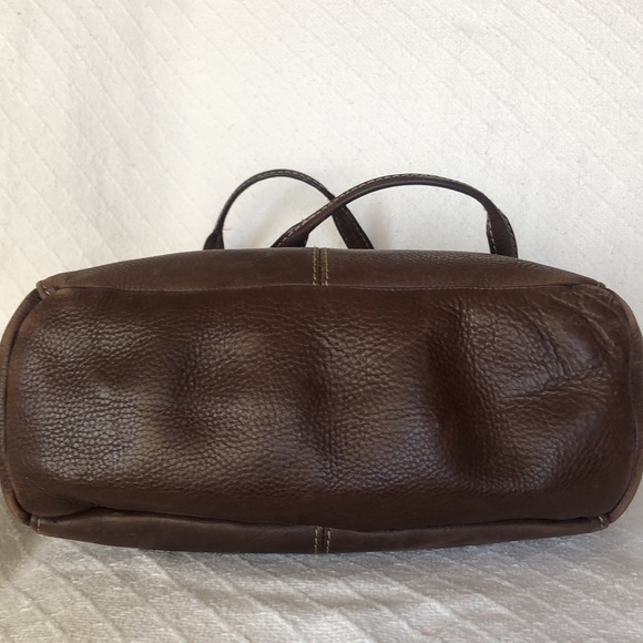 Vintage Fossil shoulder bag. Brown distressed leather. - Picture 6 of 11